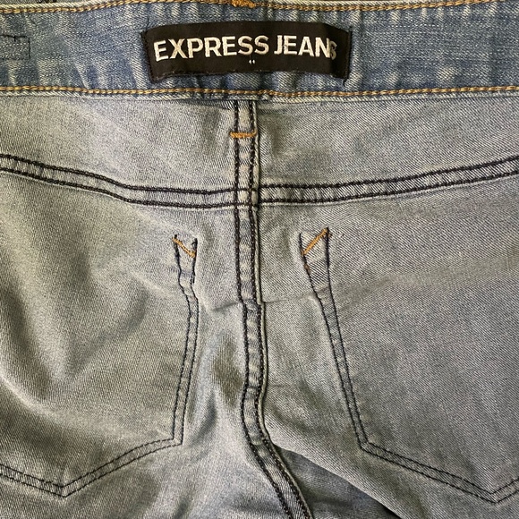 Express Stella Low Rise Legging Style Light Wash Jeans Womens Size 8 Regular - Picture 9 of 11